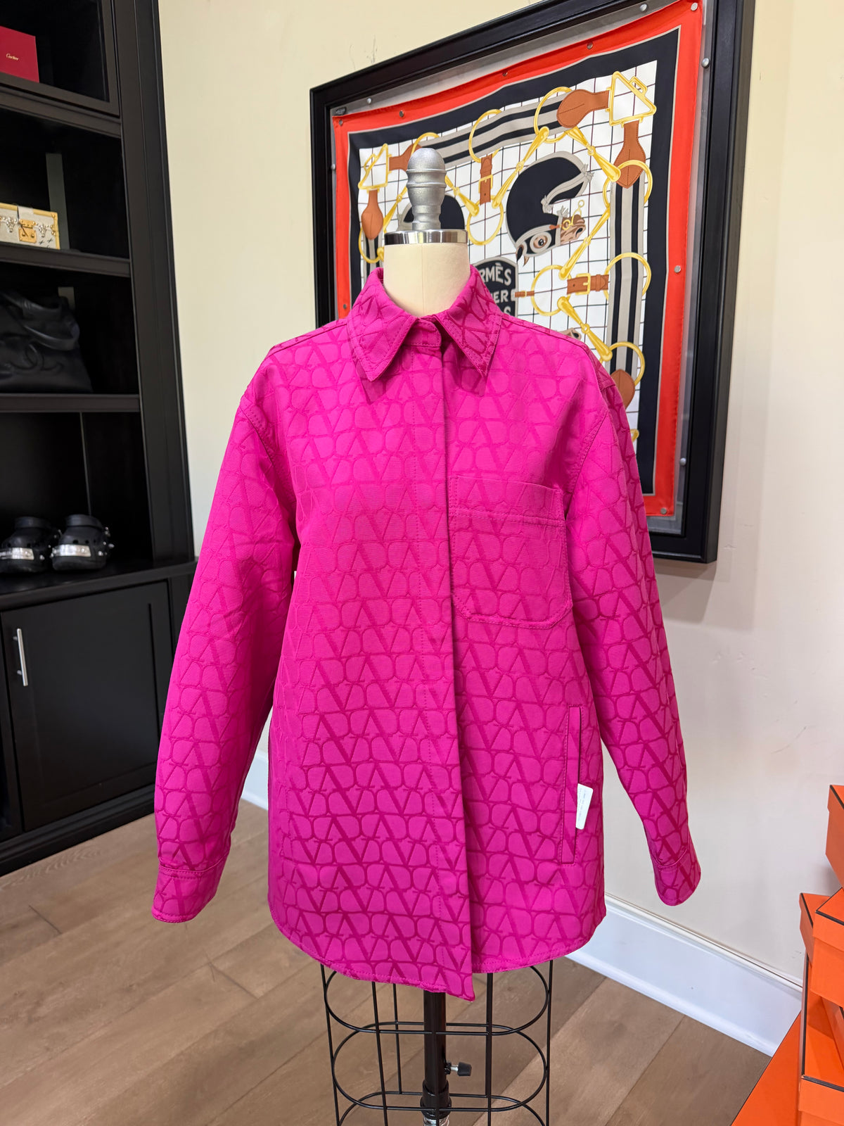 Valentino Pink Limited Bow-Pocket Tweed Jacket
