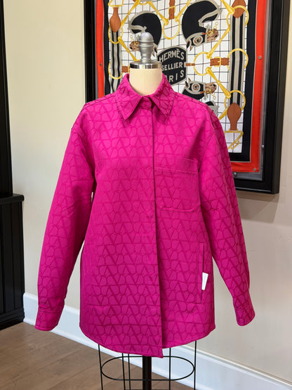 Valentino Pink Limited Bow-Pocket Tweed Jacket