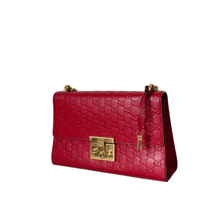GUCCI Guccissima Medium Padlock Shoulder Bag