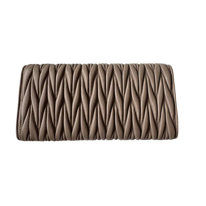MIU MIU Pink Nude Leather Quilted Wallet