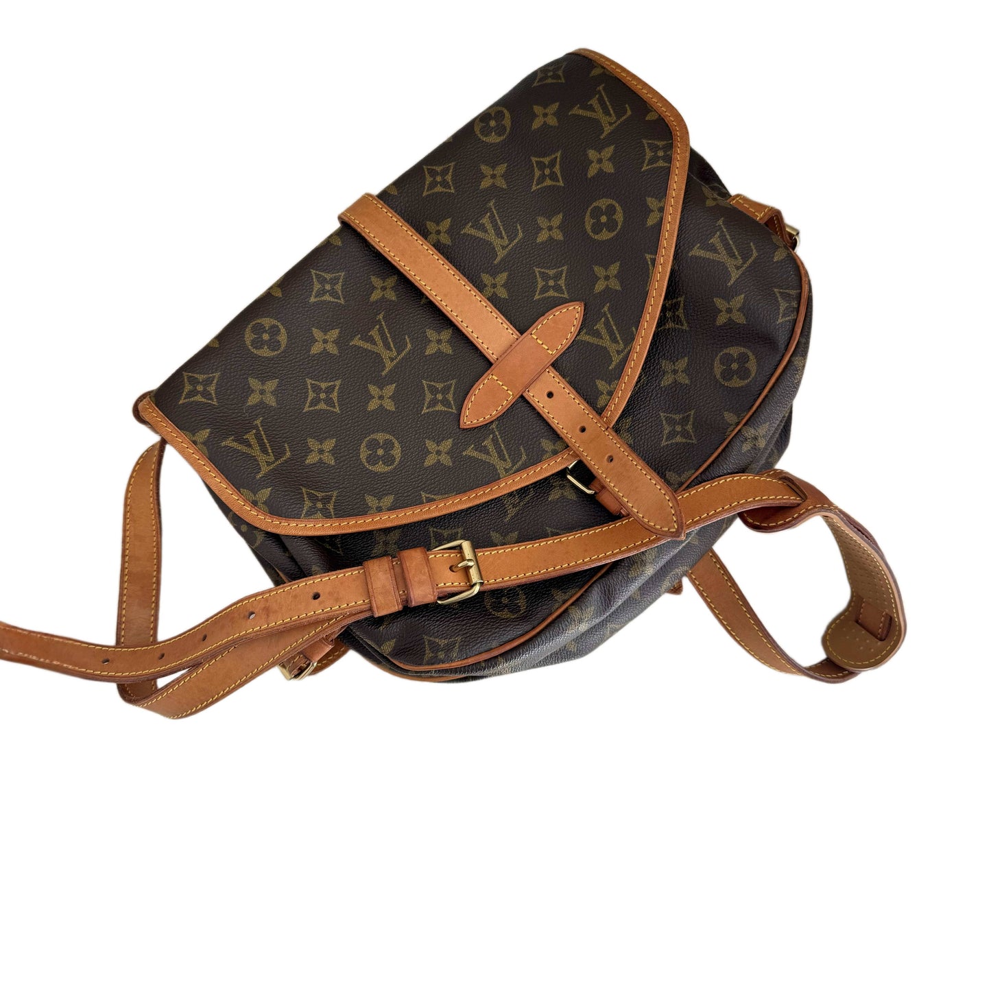 LOUIS VUITTON Monogram Saumur 30 Cross Body Shoulder Bag