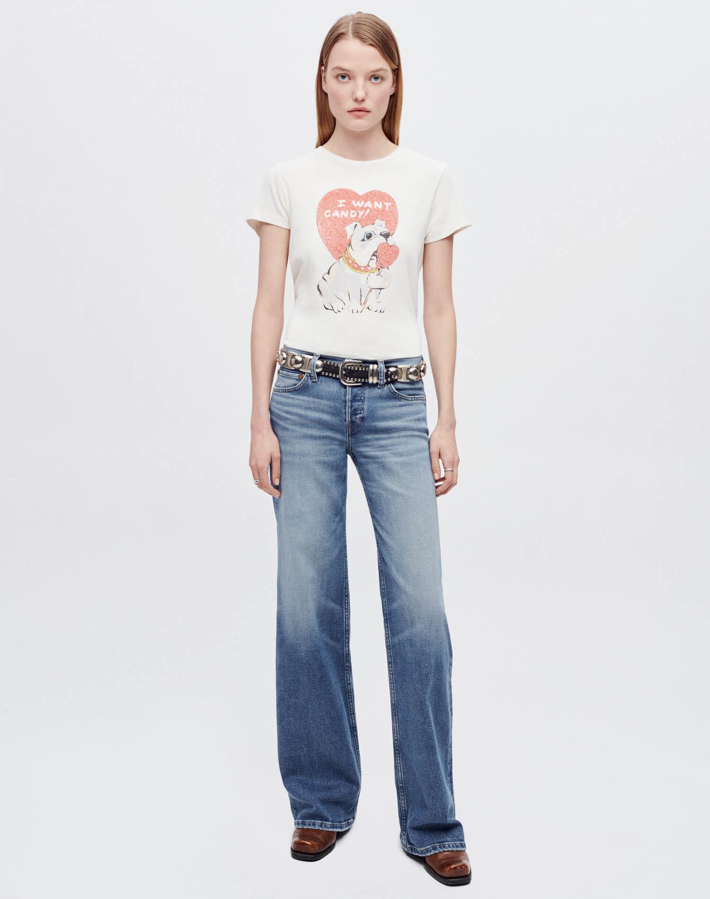 Re/Done med rise wide leg jeans