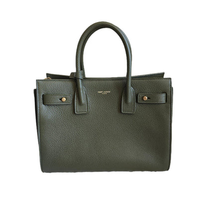 SAINT LAURENT Grained Calfskin Nano Supple Sac De Jour Bag