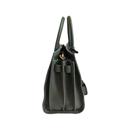 SAINT LAURENT Grained Calfskin Nano Supple Sac De Jour Bag
