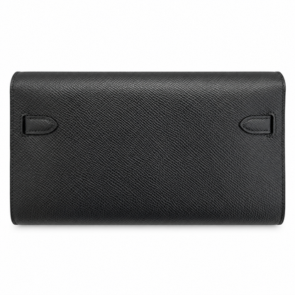Hermès Kelly Wallet Noir Epsom Leather PHW