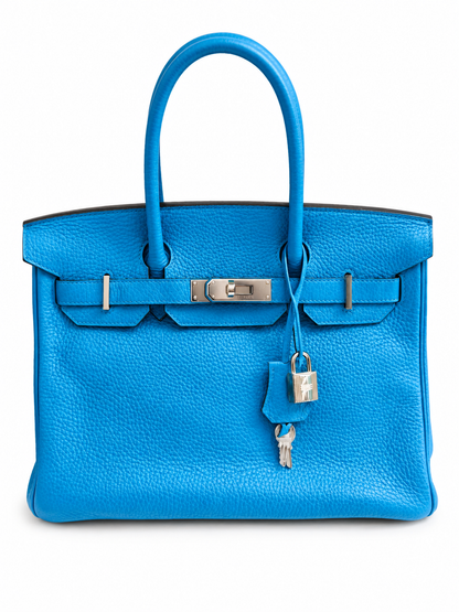 Hermès Birkin 30 Bleu Zanzibar Togo Leather PHW