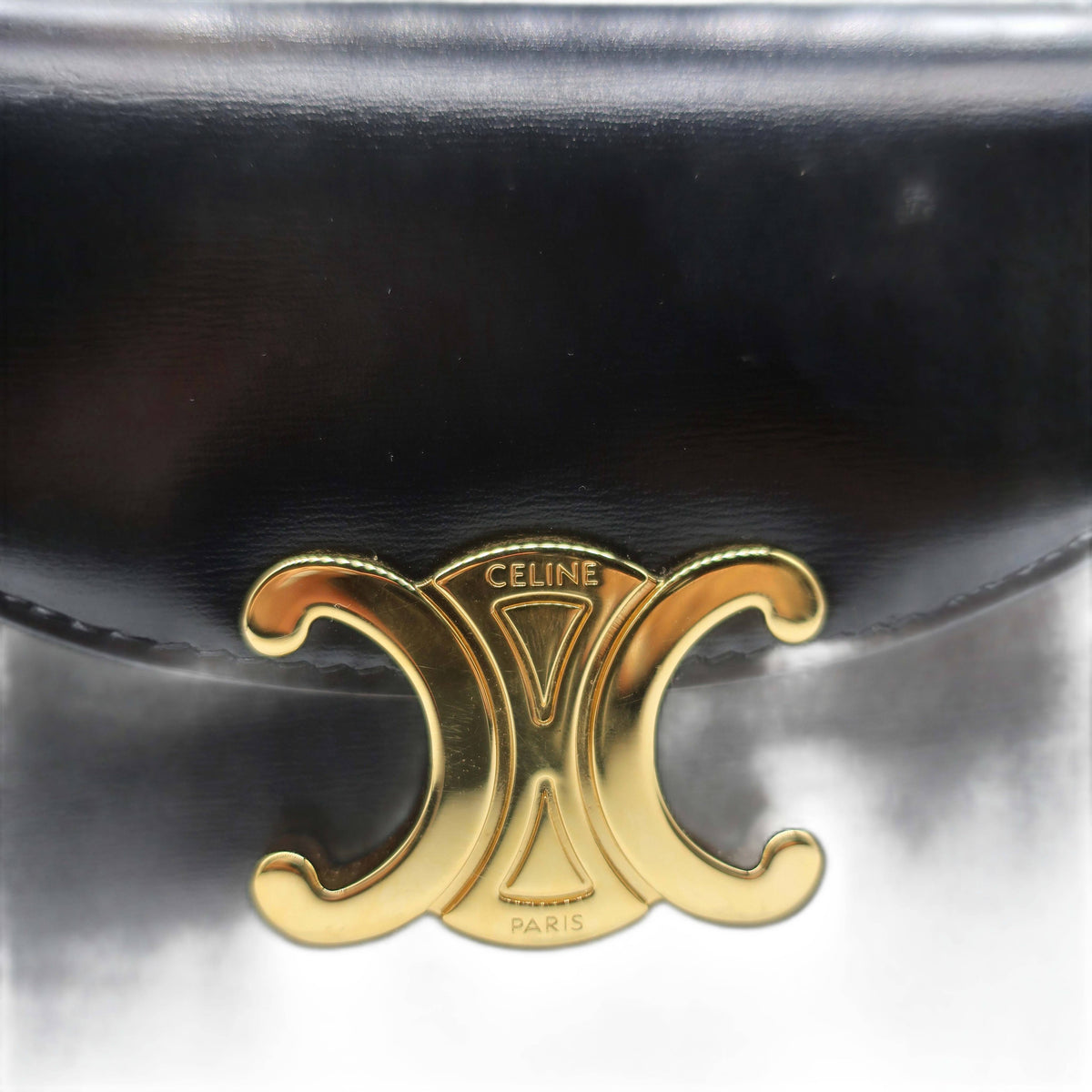 Celine Mini Besace Clea in Shiny Calfskin