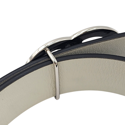 Chanel Calfskin CC Reversible Belt 80cm / 32 in Black and White