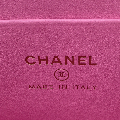 Chanel Quilted Pink Caviar Flap Phone Holder with Chain Spring-Summer 2026 Collection