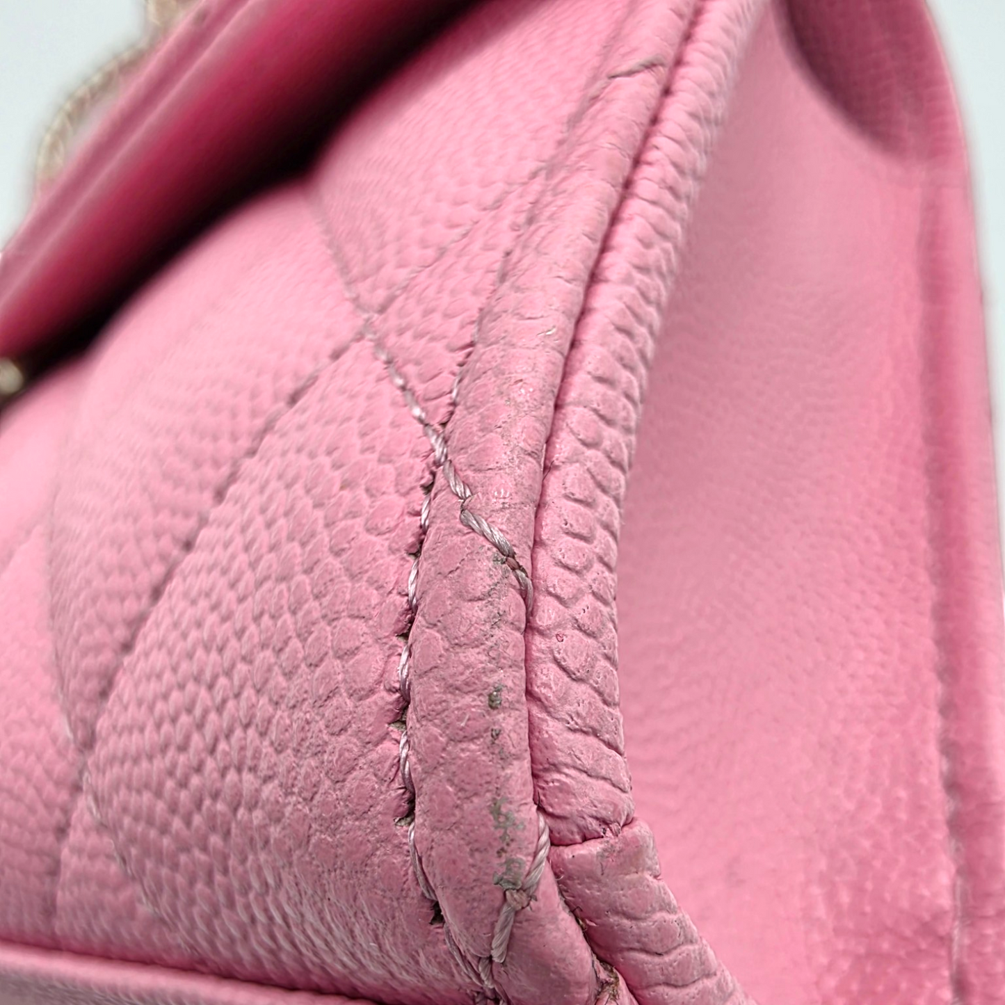 Chanel Quilted Pink Caviar Flap Phone Holder with Chain Spring-Summer 2026 Collection