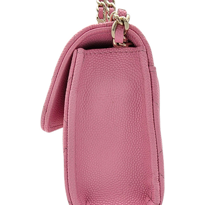 Chanel Quilted Pink Caviar Flap Phone Holder with Chain Spring-Summer 2026 Collection