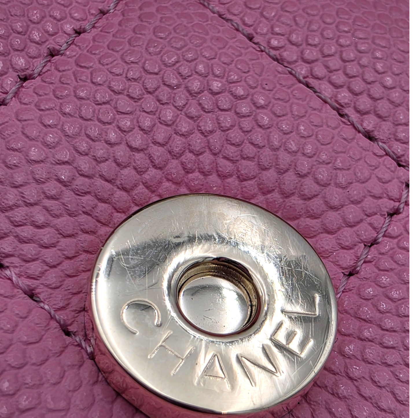 Chanel Quilted Pink Caviar Flap Phone Holder with Chain Spring-Summer 2026 Collection