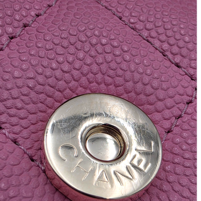 Chanel Quilted Pink Caviar Flap Phone Holder with Chain Spring-Summer 2026 Collection