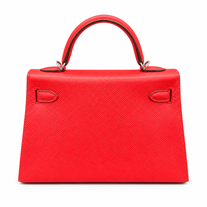 Hermès Mini Kelly  Red Epsom Leather PHW