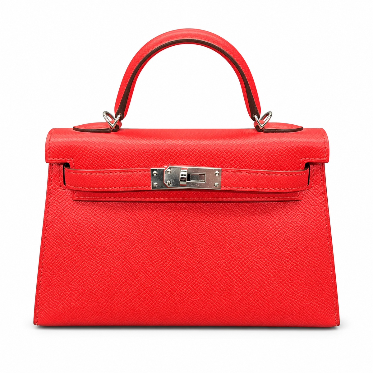 Hermès Mini Kelly  Red Epsom Leather PHW