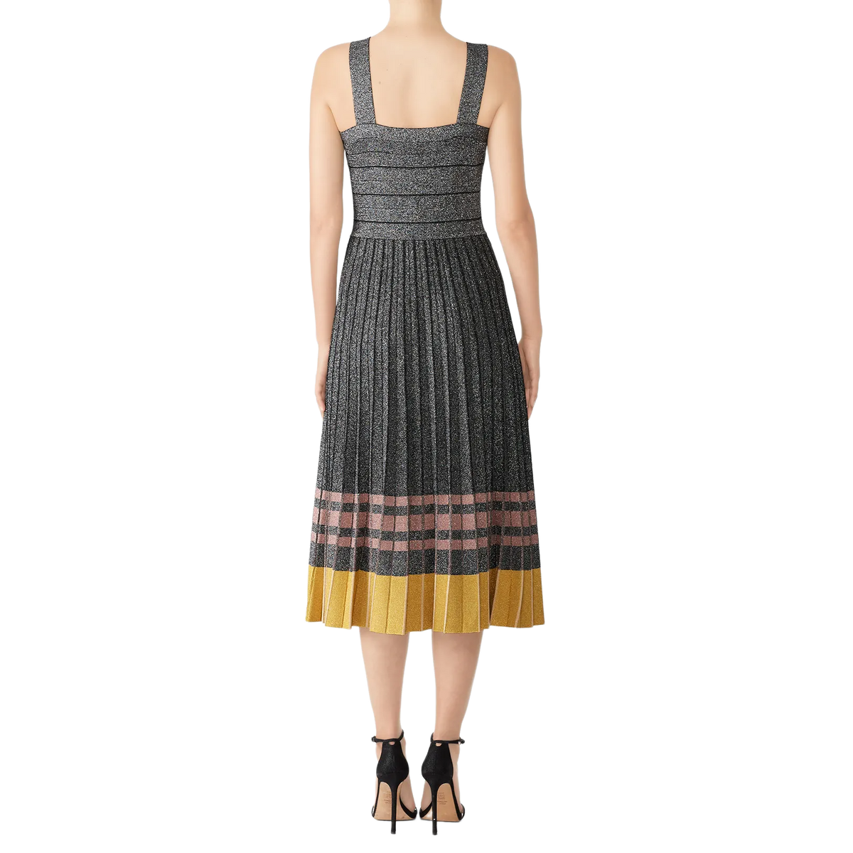 Derek Lam 10 Crosby Pleated Lurex Knit Dress