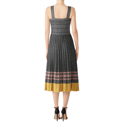 Derek Lam 10 Crosby Pleated Lurex Knit Dress