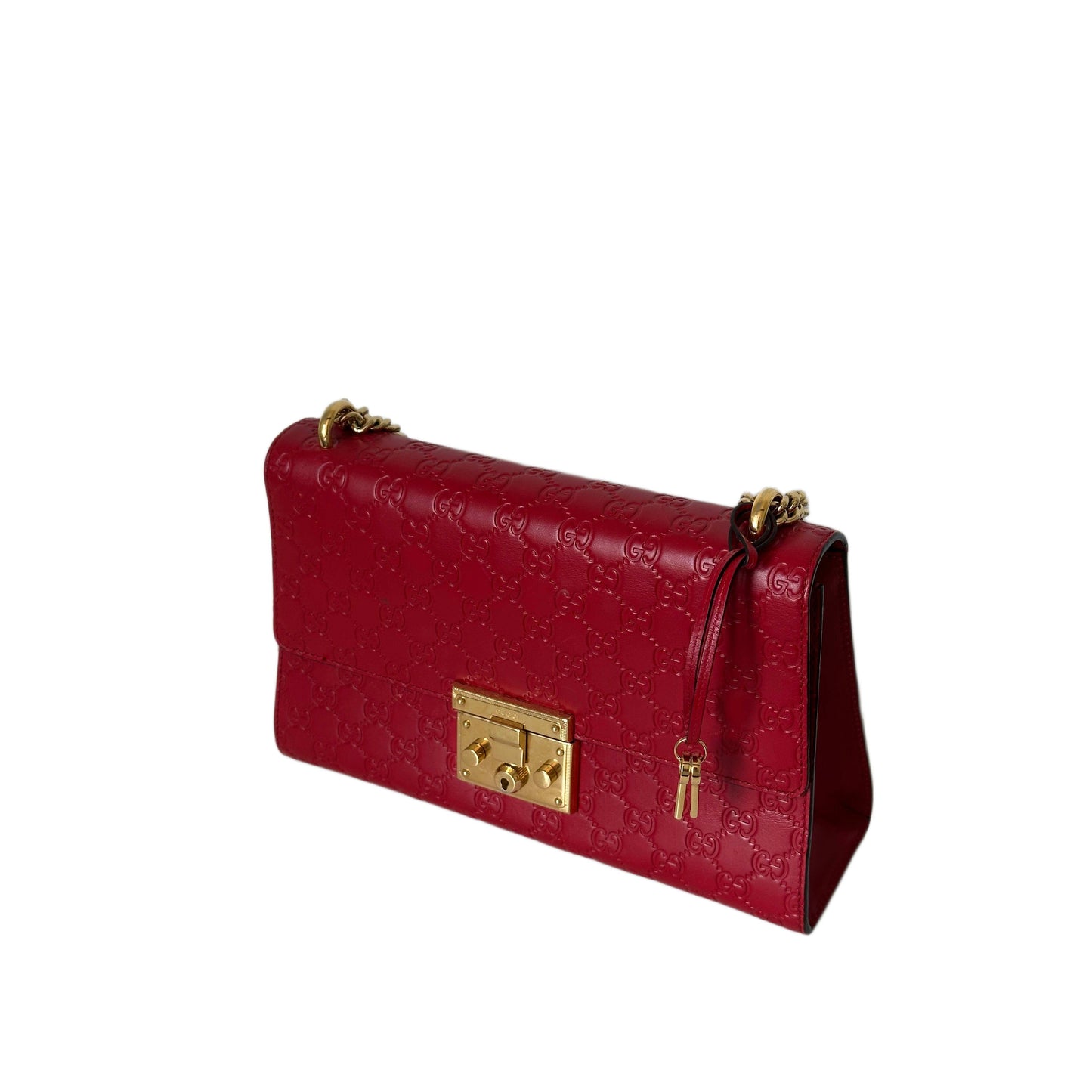 GUCCI Guccissima Medium Padlock Shoulder Bag
