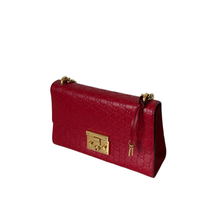 GUCCI Guccissima Medium Padlock Shoulder Bag