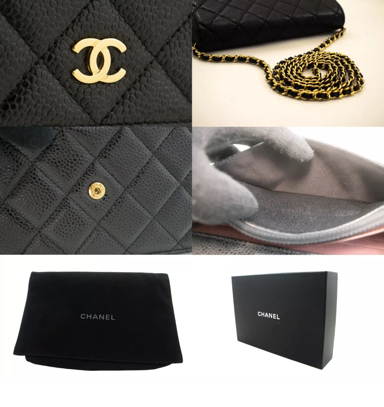 CHANEL Caviar Wallet On Chain