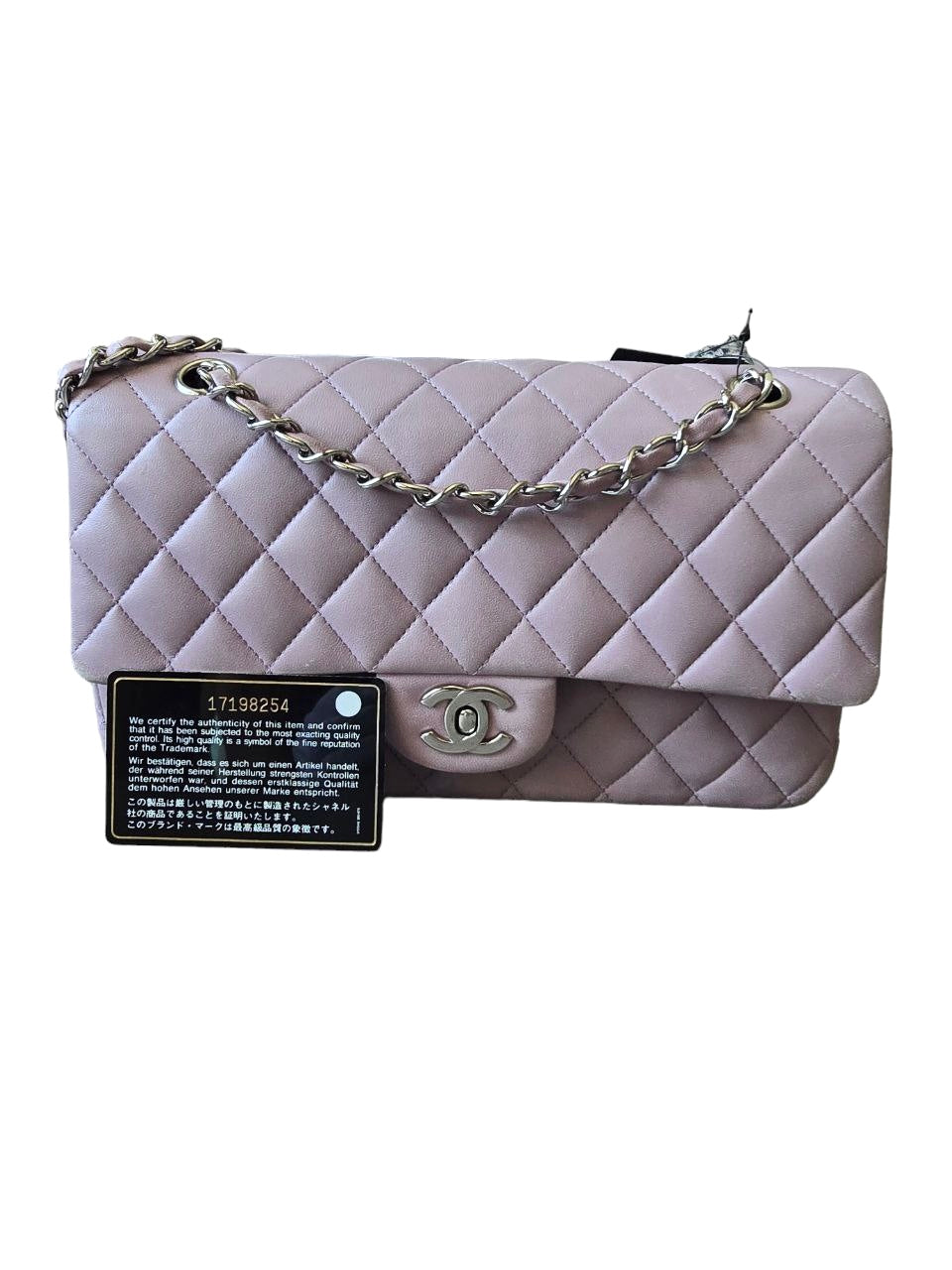 CHANEL Quilted W Flap Shoulder Bag