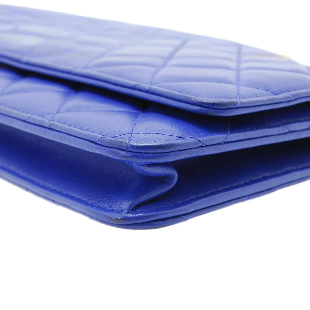 CHANEL Wallet On Chain Blue Matelasse