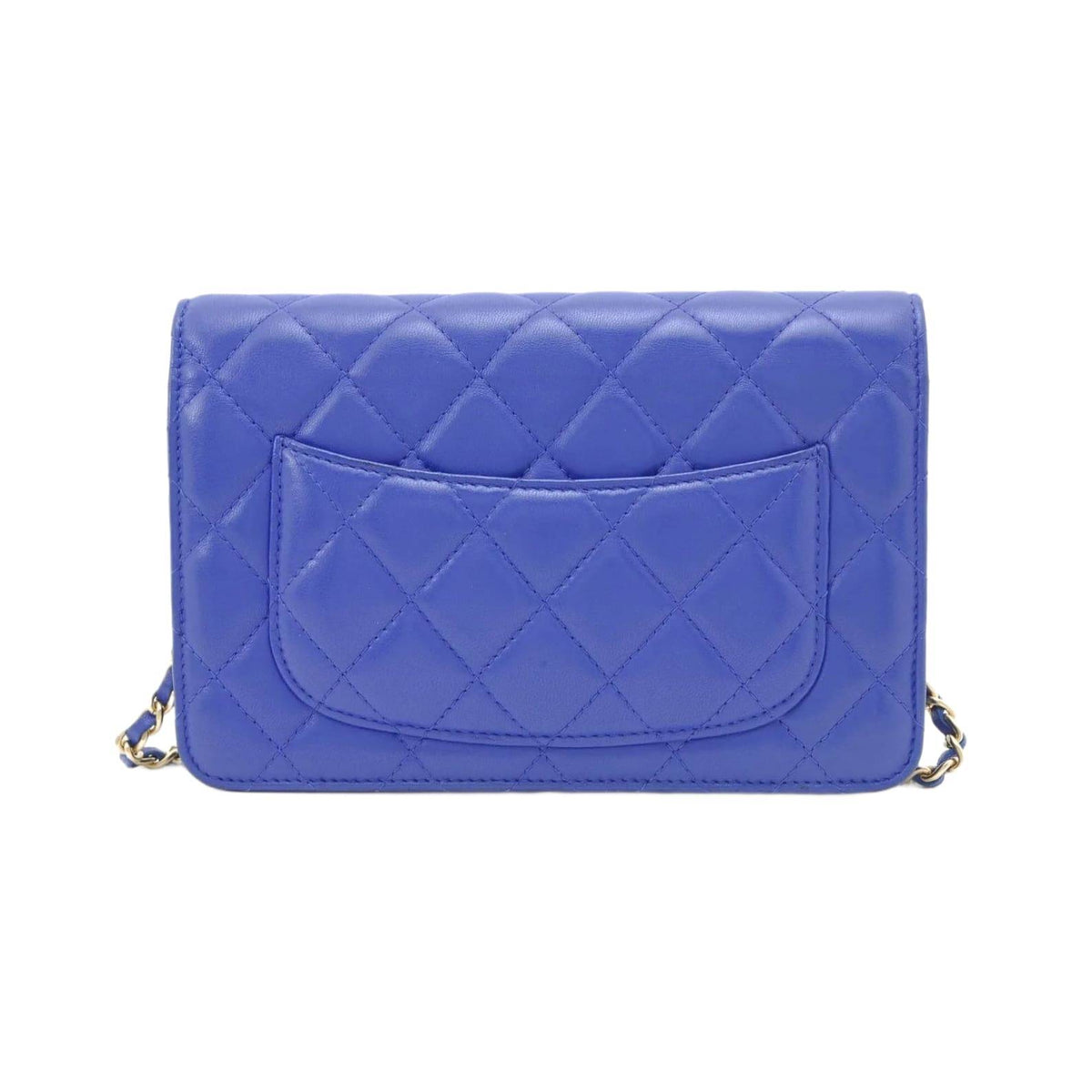 CHANEL Wallet On Chain Blue Matelasse