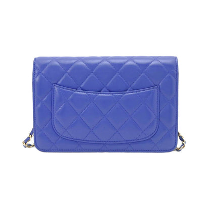 CHANEL Wallet On Chain Blue Matelasse
