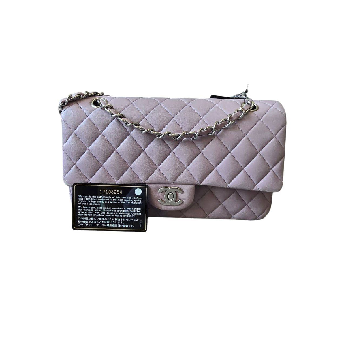CHANEL Quilted W Flap Shoulder Bag