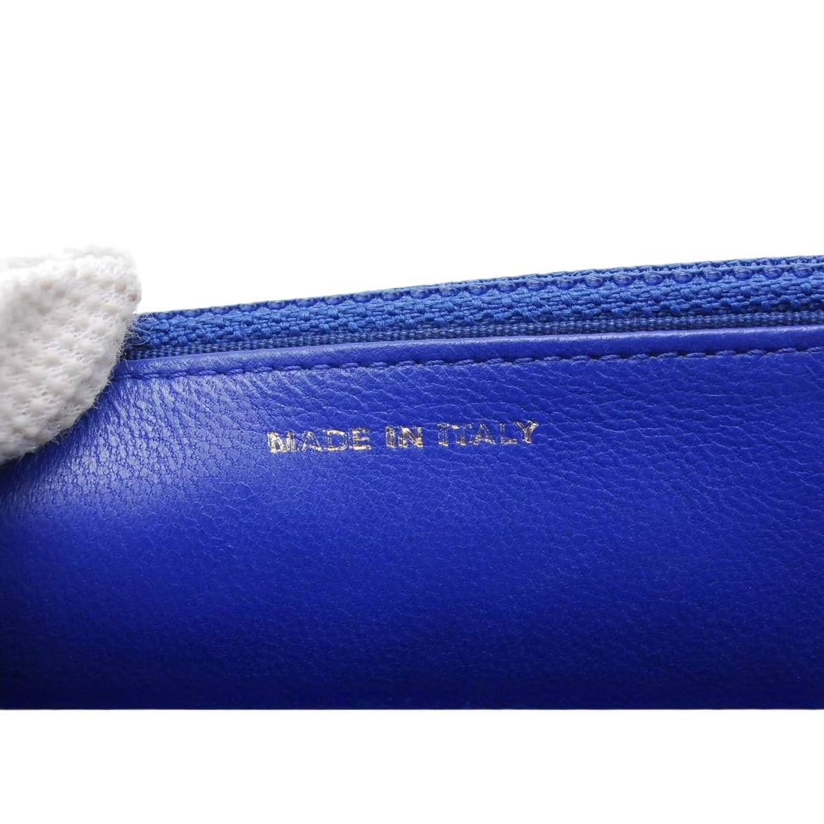 CHANEL Wallet On Chain Blue Matelasse