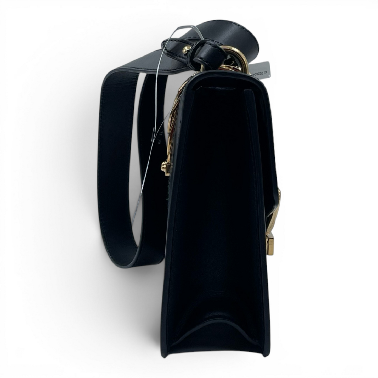 Gucci Smooth Calfskin Leather Small Sylvie Shoulder Bag Black GHW