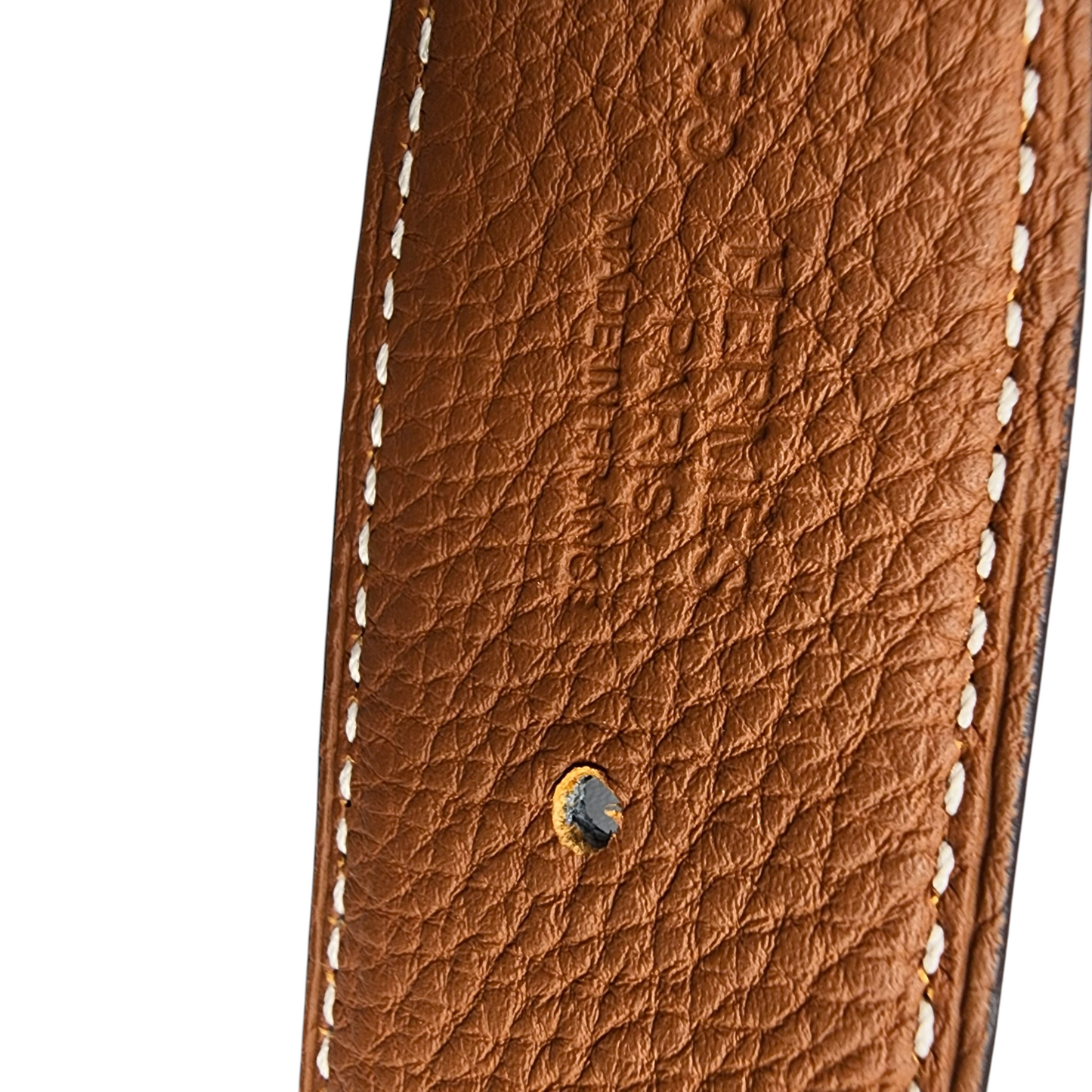 Hermès Bubble Tonight Constance Bi-Color Reversible Belt in Black and Navy Togo Size 80