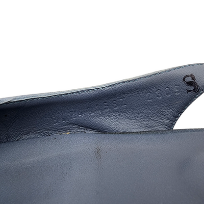 Hermes Innocente Ballerina Slingback Pumps In Blue Suede Bleu Ciel