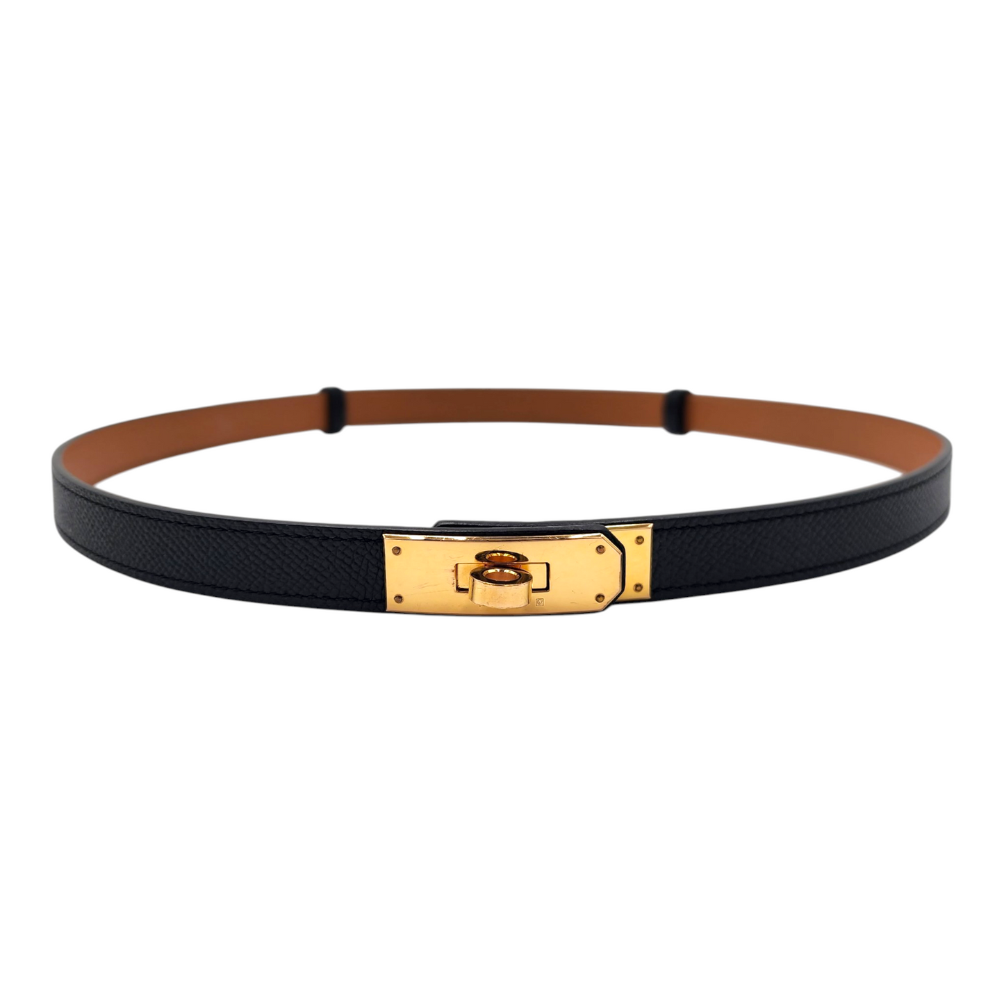 Hermès Kelly 18 Belt in Noir Epsom GHW