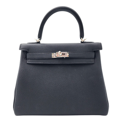Hermès Kelly 25 in Togo Noir PHW