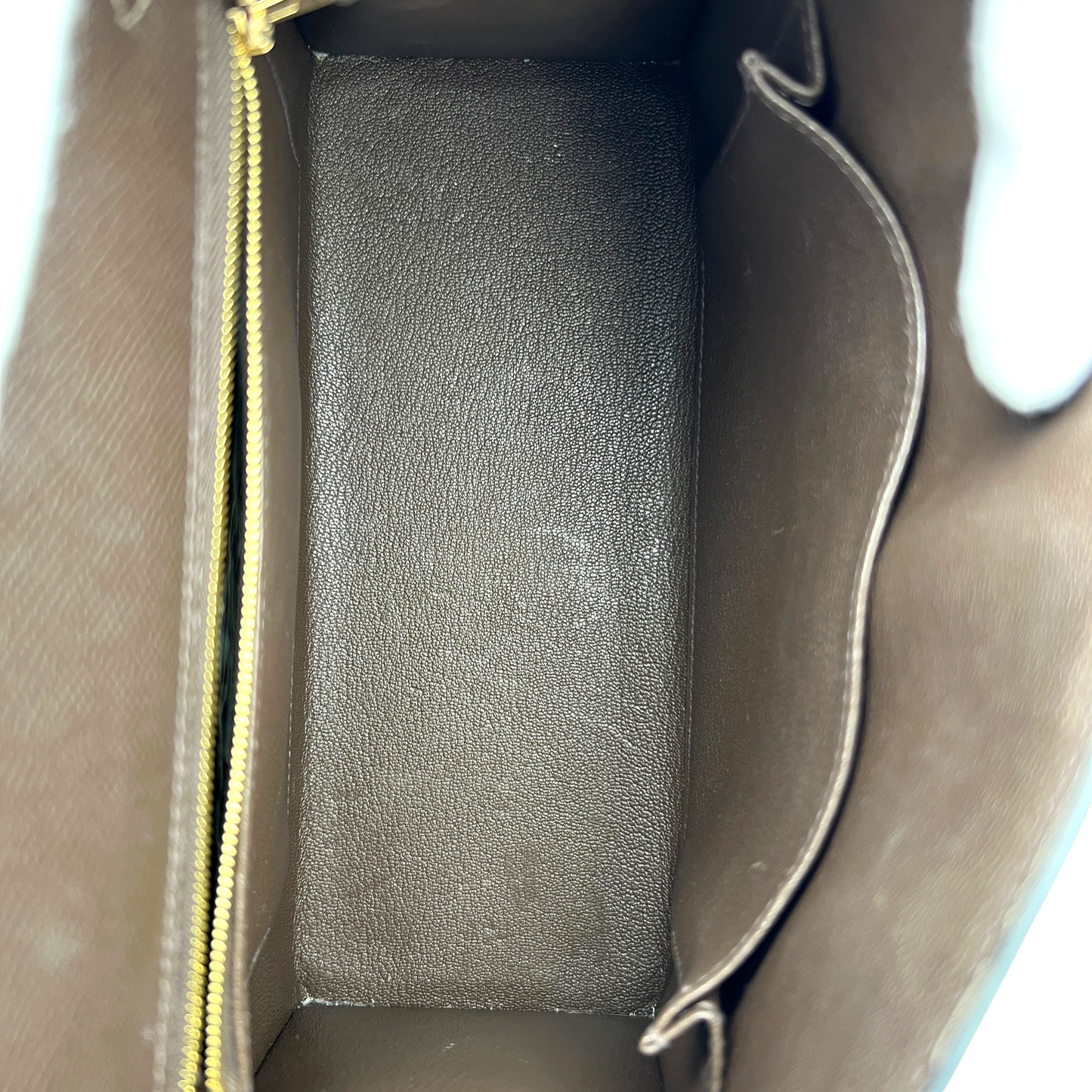 Hermes Kelly 25 Tricolor Sellier in Ecorce, Etoupe and Noir Epsom GHW