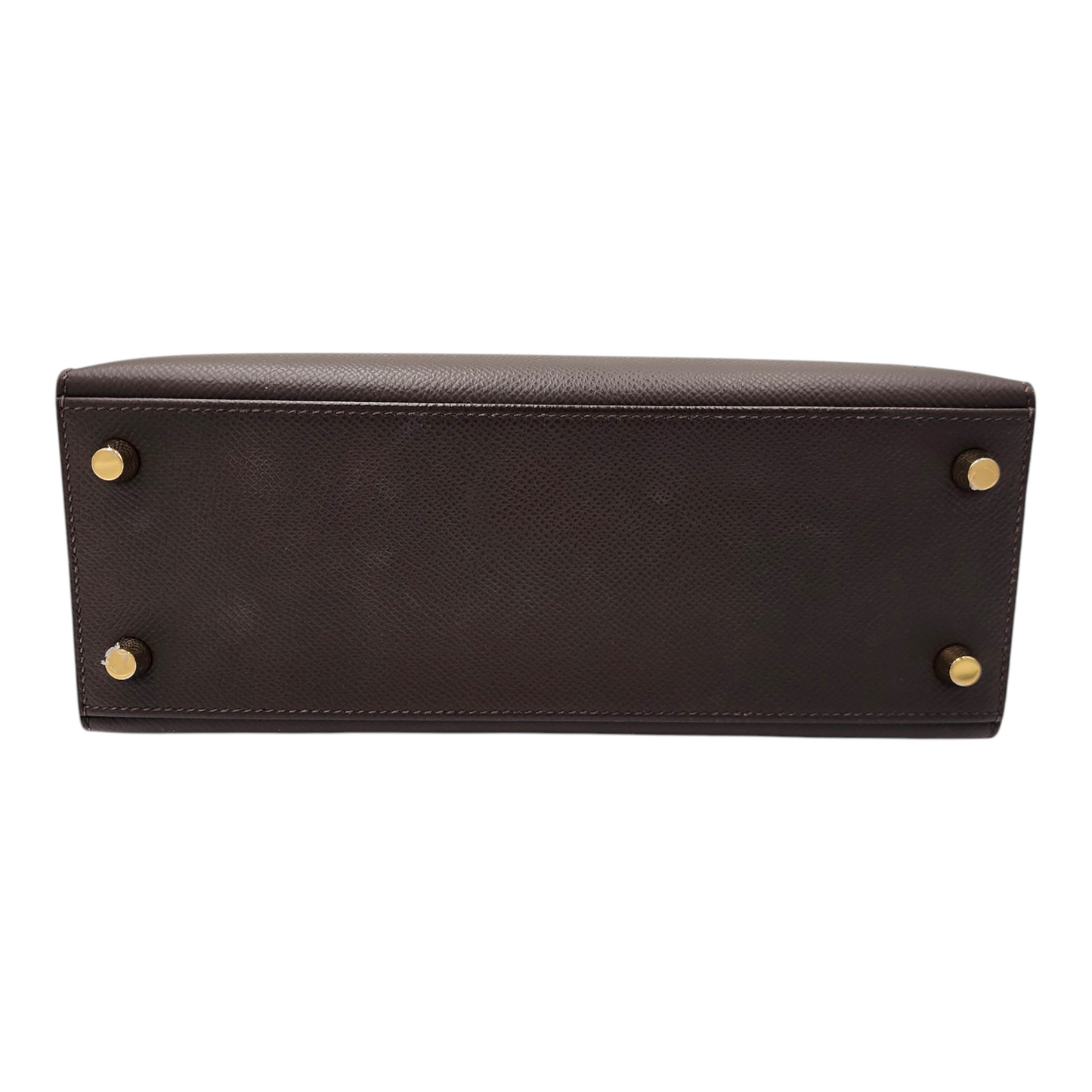 Hermes Kelly 25 Tricolor Sellier in Ecorce, Etoupe and Noir Epsom GHW
