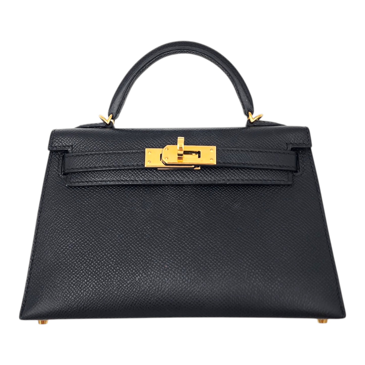 Hermès Mini Kelly 20 Sellier in Noir Epsom GHW