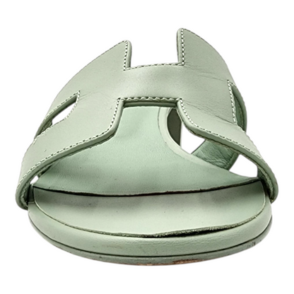 Hermès Oasis Sandals in Bleu Glacier Size 38