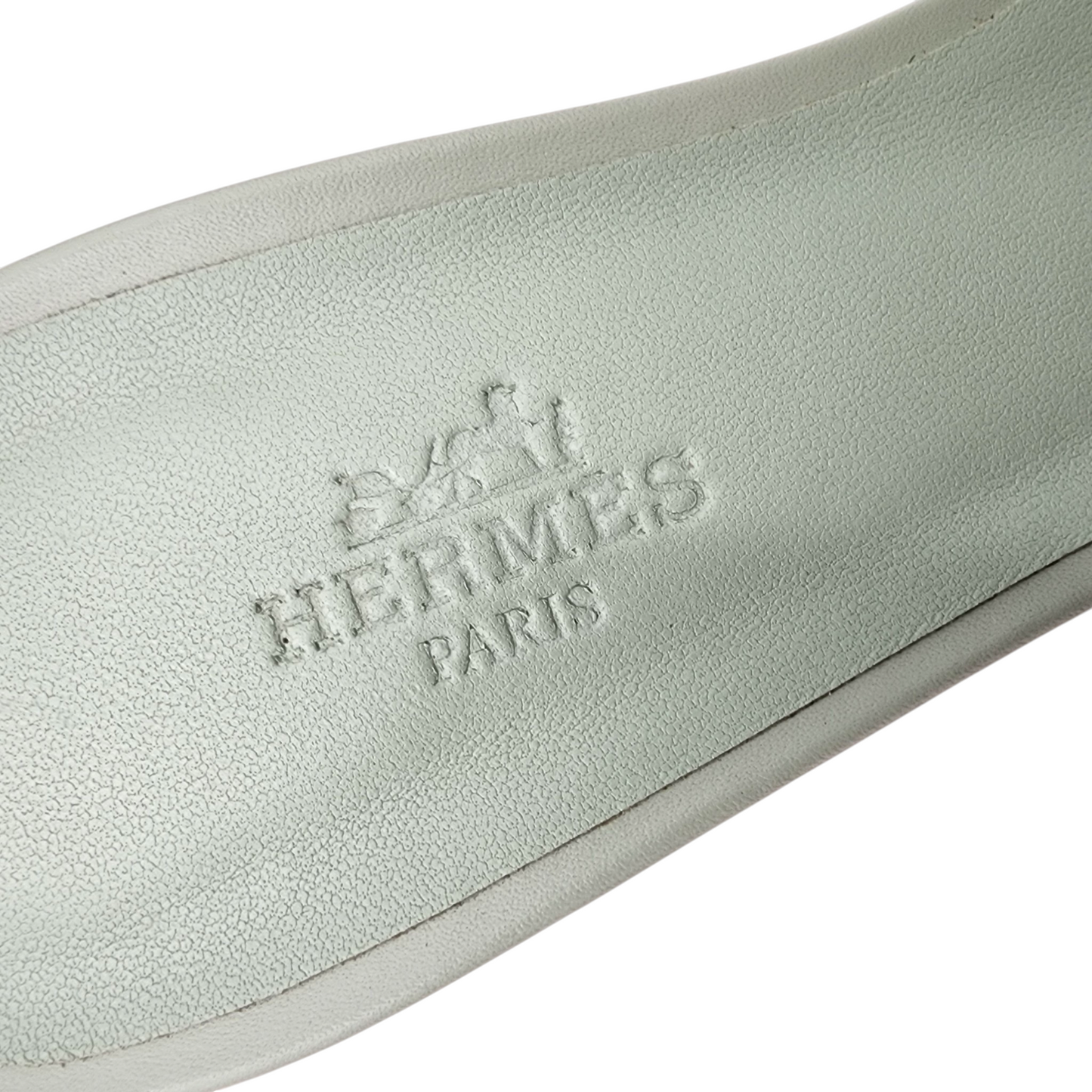 Hermès Oasis Sandals in Bleu Glacier Size 38