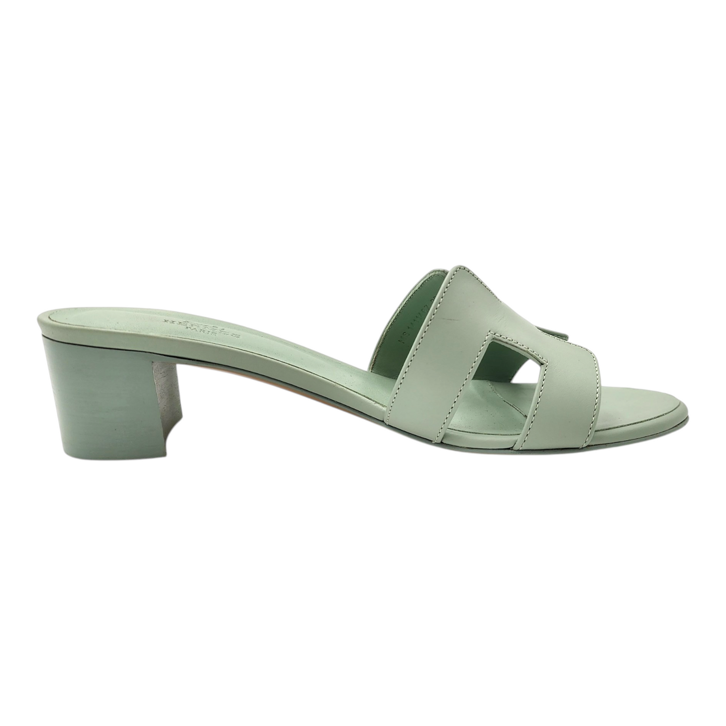 Hermès Oasis Sandals in Bleu Glacier Size 38