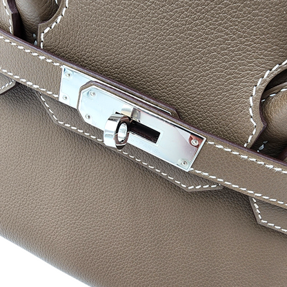 Hermès Shoulder Birkin 29 in Etoupe Evercolor PHW