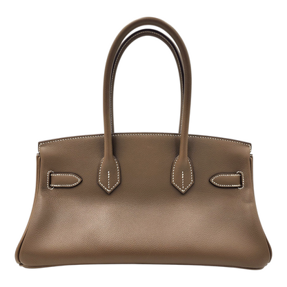 Hermès Shoulder Birkin 29 in Etoupe Evercolor PHW