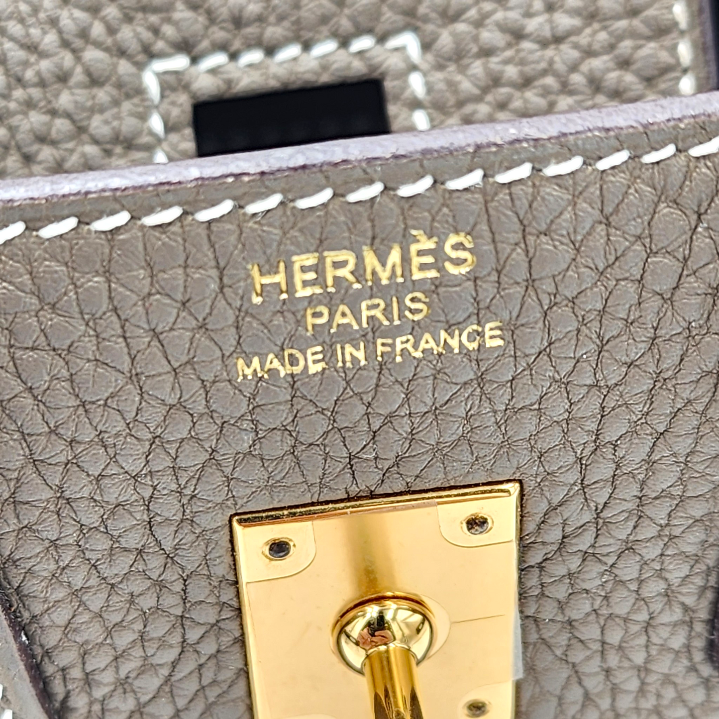 Hermès Togo Birkin 25 Retourne in Etoupe GHW