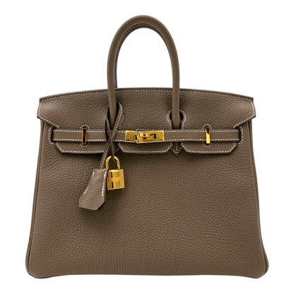 Hermès Togo Birkin 25 Retourne in Etoupe GHW