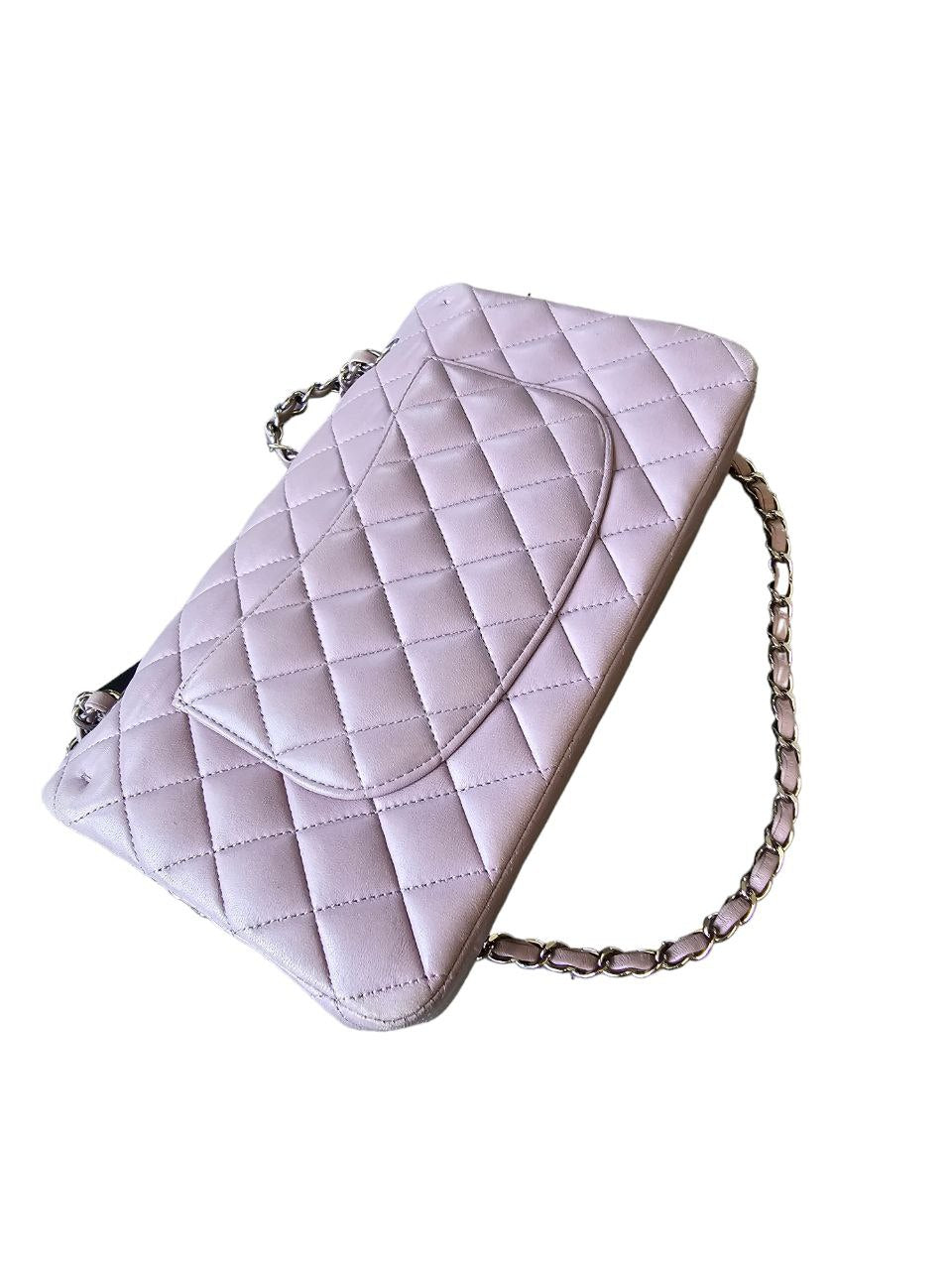 CHANEL Quilted W Flap Shoulder Bag