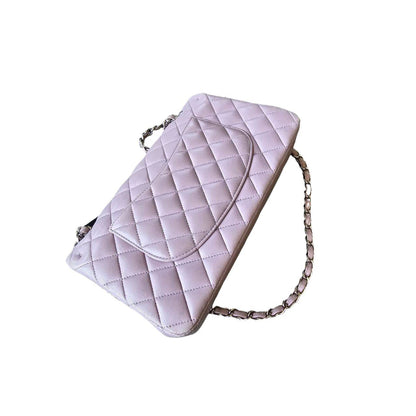 CHANEL Quilted W Flap Shoulder Bag