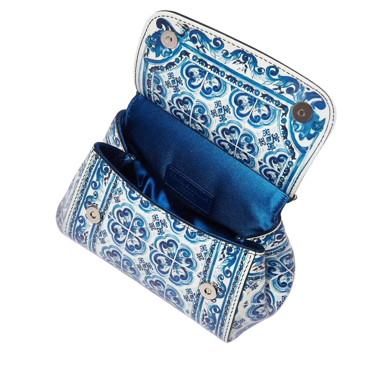Dolce & Gabbana Mini Sicily Majolica-Print Top-Handle Bag