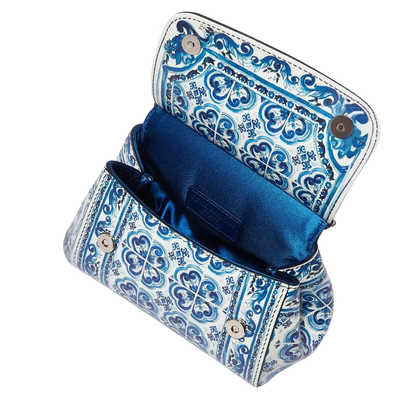 Dolce & Gabbana Mini Sicily Majolica-Print Top-Handle Bag
