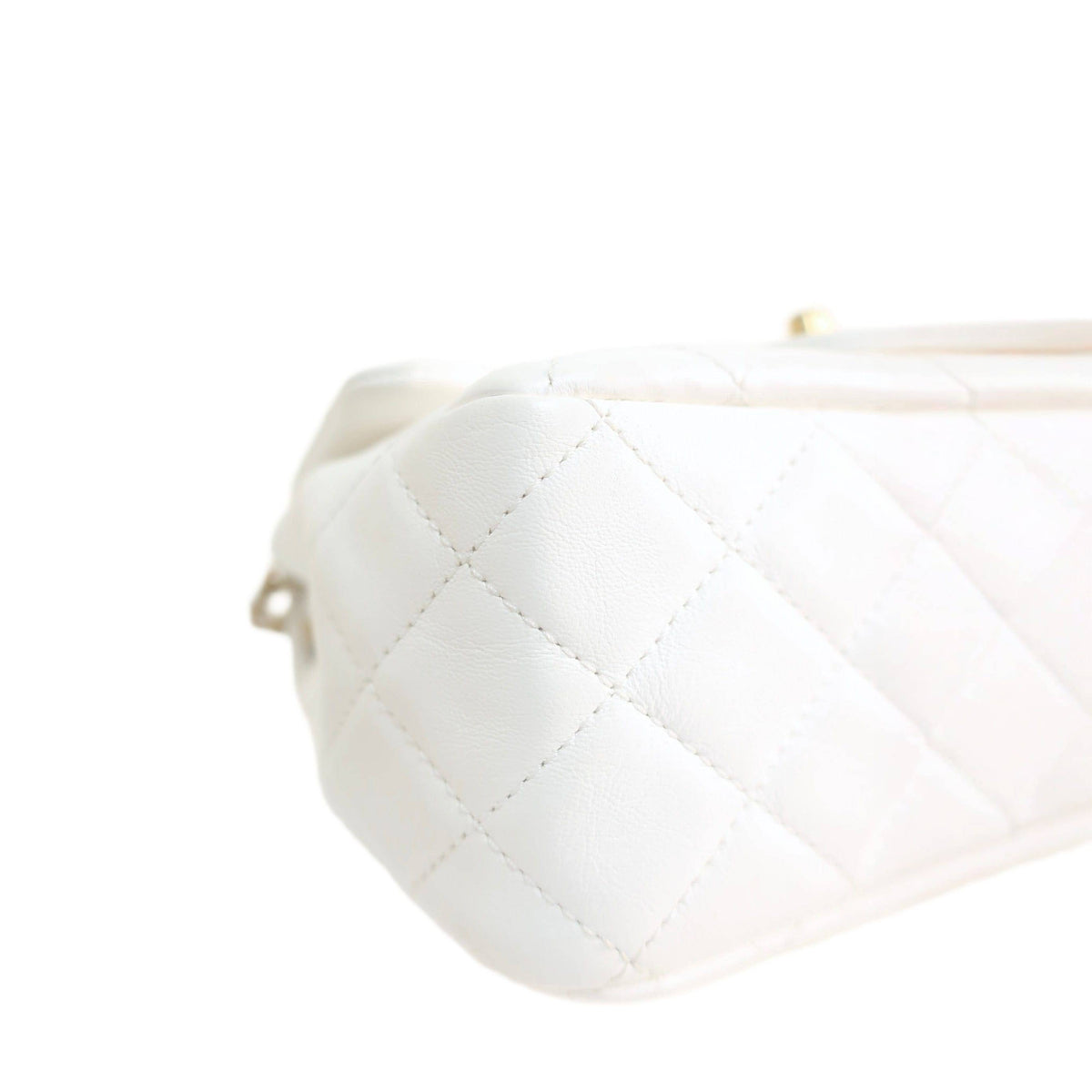 Chanel White Quilted Lambskin Romance Mini Flap Bag